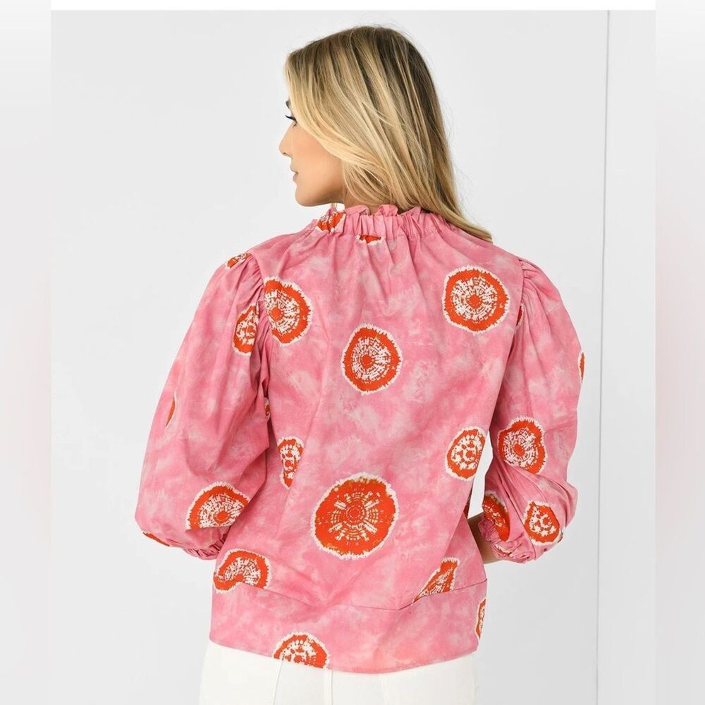 Never A Wallflower Small‎ Pink and Red Button Down Shirt